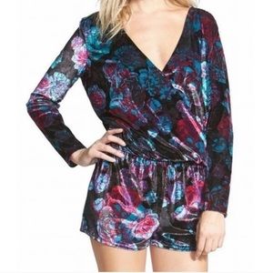 Leith Floral Velvet Romper